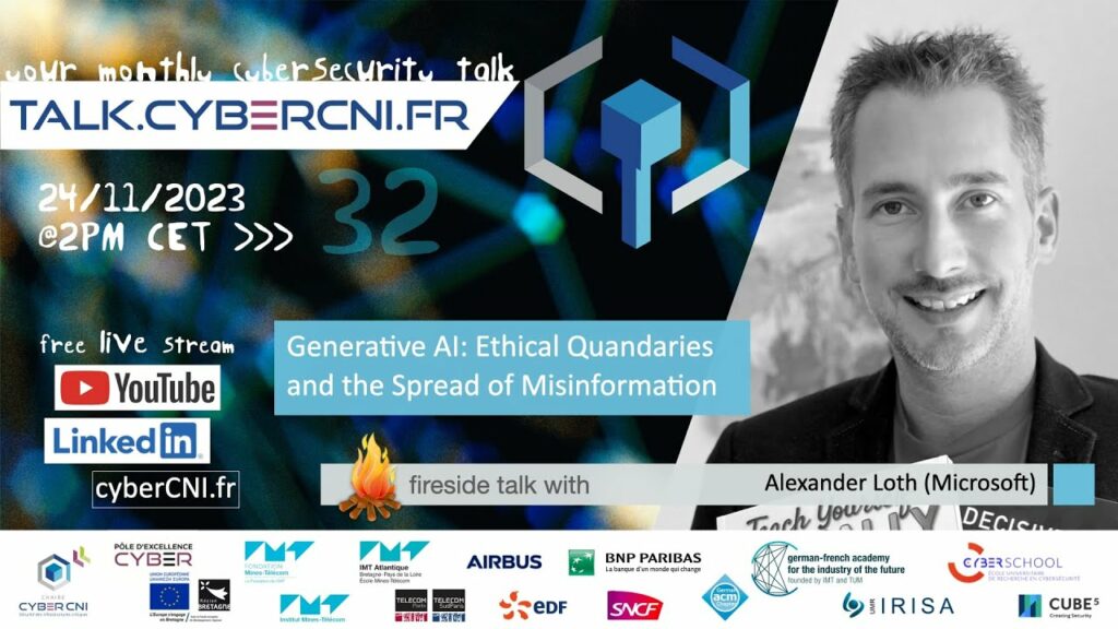 [TALK32] Generative AI: Ethical Quandaries and the Spread of Misinformation – Alexander Loth (Microsoft, DE)